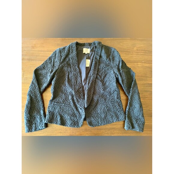 LOFT Jackets & Blazers - NWT - Loft Navy Lace Blazer - Size 10